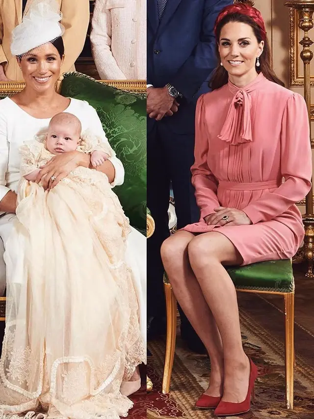 Penampilan Kontras Meghan Markle dan Kate Middleton di Baptisan Archie