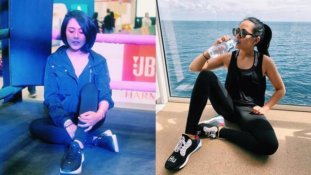 Selain hobi travelling, Nabila juga suka berolahraga lho.