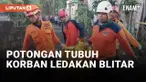 PETUGAS TEMUKAN POTONGAN TUBUH KORBAN LEDAKAN BUBUK MERCON DI BLITAR