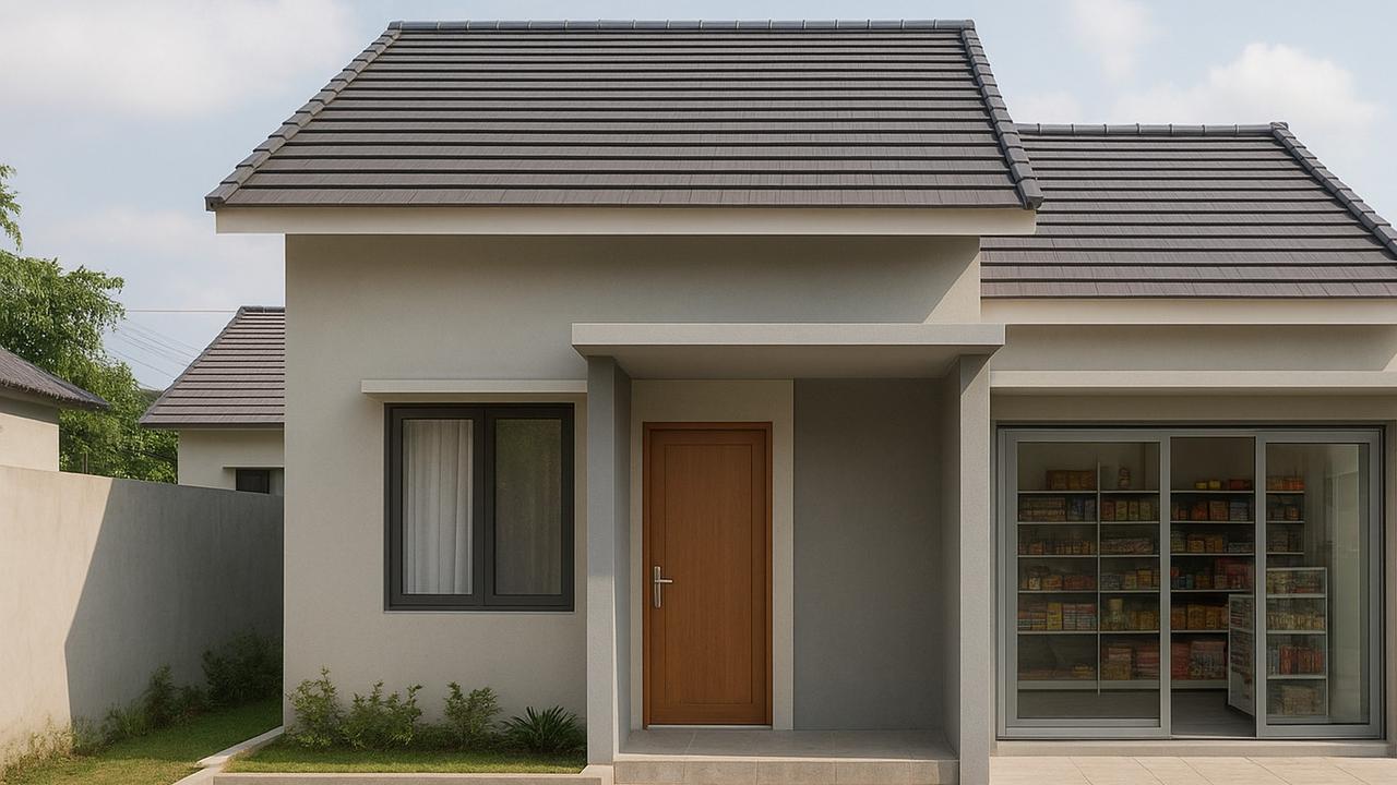 Usaha Jalan, Privasi Aman! 7 Model Rumah Minimalis dengan Toko di Samping yang Fungsional