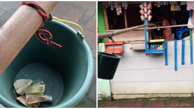 Viral Jual Beli Pakai Ember Ini Kelewat Kreatif, Salah Satu Tradisi Unik