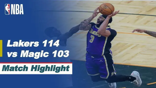 Berita video highlight NBA, LA Lakers curi kemenangan dikandang Orlando Magic 114-103, Selasa (27/4/2021).