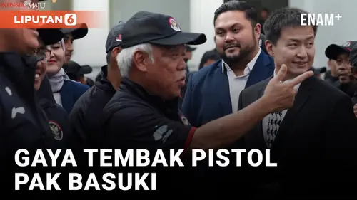 VIDEO: Lepas Kontingen Indonesia, Pak Basuki Gaya Tembak Pistol