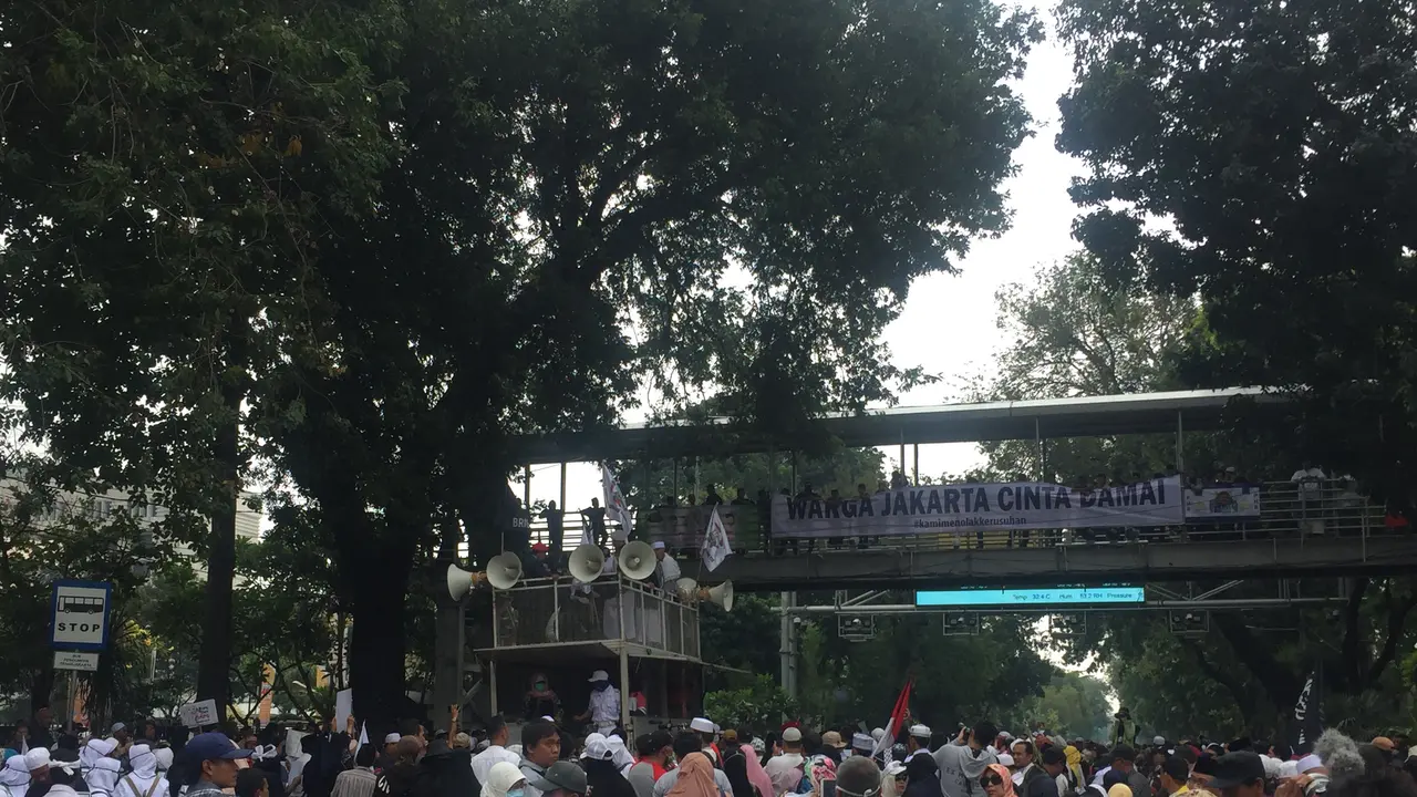 Situasi Terkini di Depan Gedung Mahkamah Konstitusi, Sehari Menjelang Putusan Sengketa Hasil Pilpres, Selasa (26/6/2019). (Foto: Muhammad Radityo Priyasmoro/Liputan6.com)