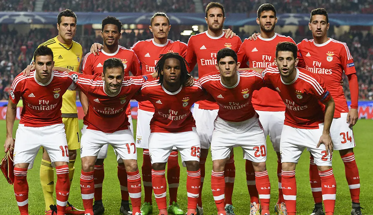 Runner-Up grup C, Benfica. Tim asal Portugal ini pernah dua kali menjadi jawara Liga Champions. (AFP/Patricia De Melo Moreira)