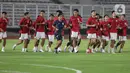 Timnas Indonesia U-23 kembali menggelar sesi latihan resmi di ajang Piala AFF U-23 2025. (Liputan6.com/Helmi Fithriansyah)