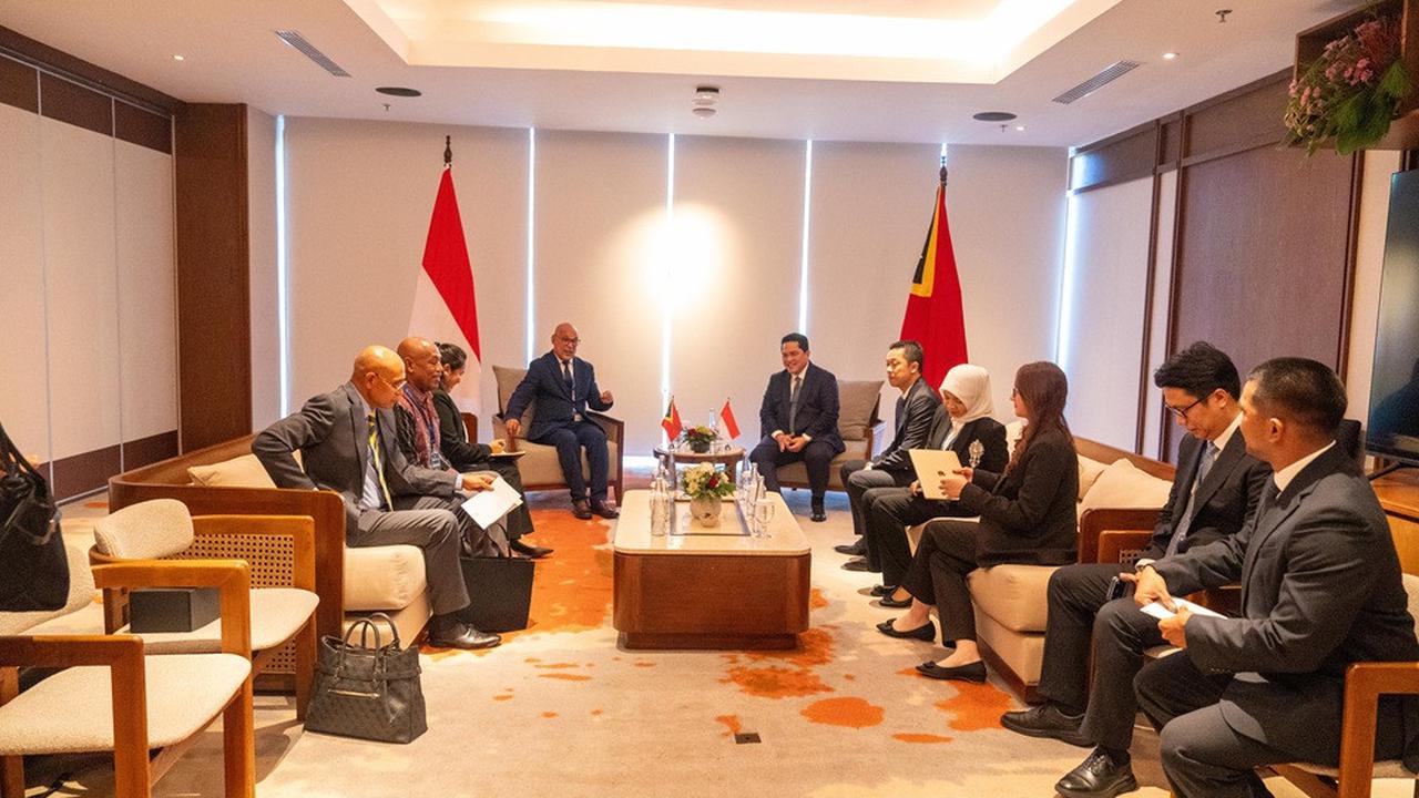 Menpora Erick Thohir saat membuka Ministerial Forum dalam rangkaian acara Southeast Asia Ministerial Meeting on Youth and Sports