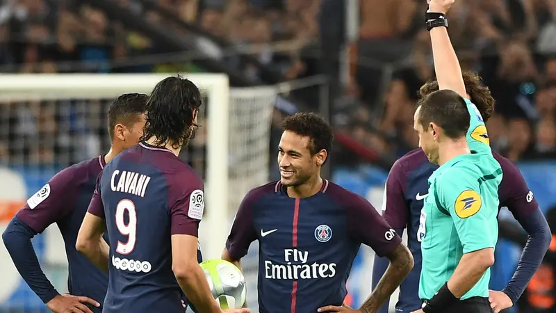 Neymar Dapat Kartu Merah Saat PSG Ditahan Imbang Marseille