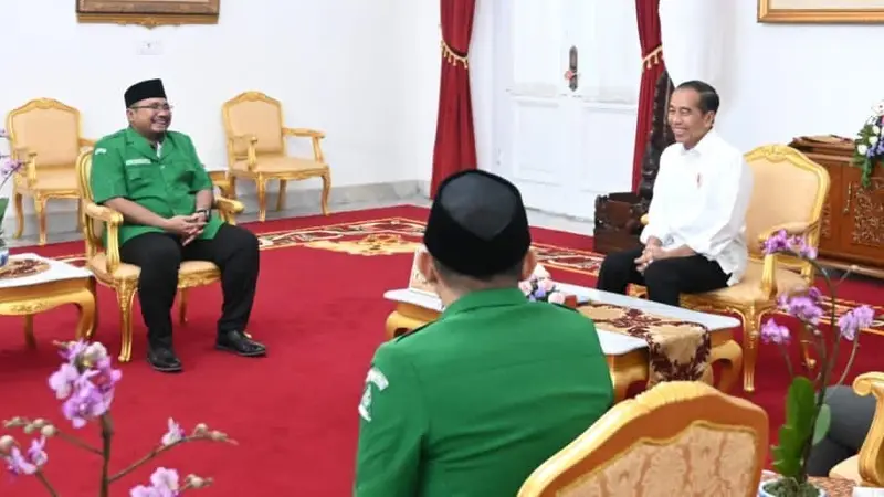Presiden Jokowi Bertemu Pimpinan GP Ansor di Istana Kepresidenan Yogyakarta