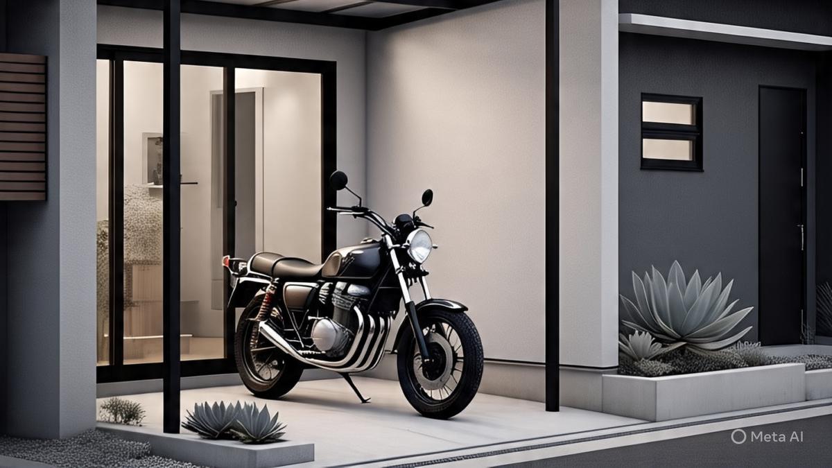 Perbandingan 8 Desain Teras Parkir Motor, Lebih Praktis Tanpa Atap atau Dengan Kanopi?