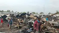 Kebakaran Pasar Ngawen menghanguskan ribuan lapak pedagang. (Liputan6.com/ Ahmad Adirin)