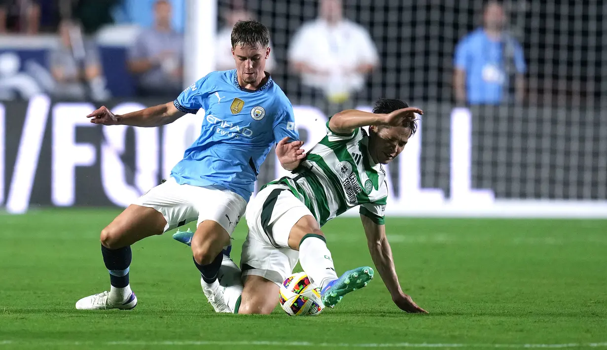 Man City kalah dengan skor 3-4 dari klub racikan pelatih Brendan Rodgers. (GRANT HALVERSON / GETTY IMAGES NORTH AMERICA / Getty Images via AFP)