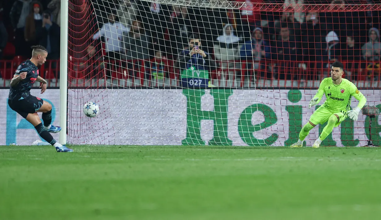 Tiga gol City masing-masing dicetak oleh Micah Hamilton, Oscar Bobb, dan eksekusi penalti Kalvin Phillips. (PEDJA MILOSAVLJEVIC / AFP)