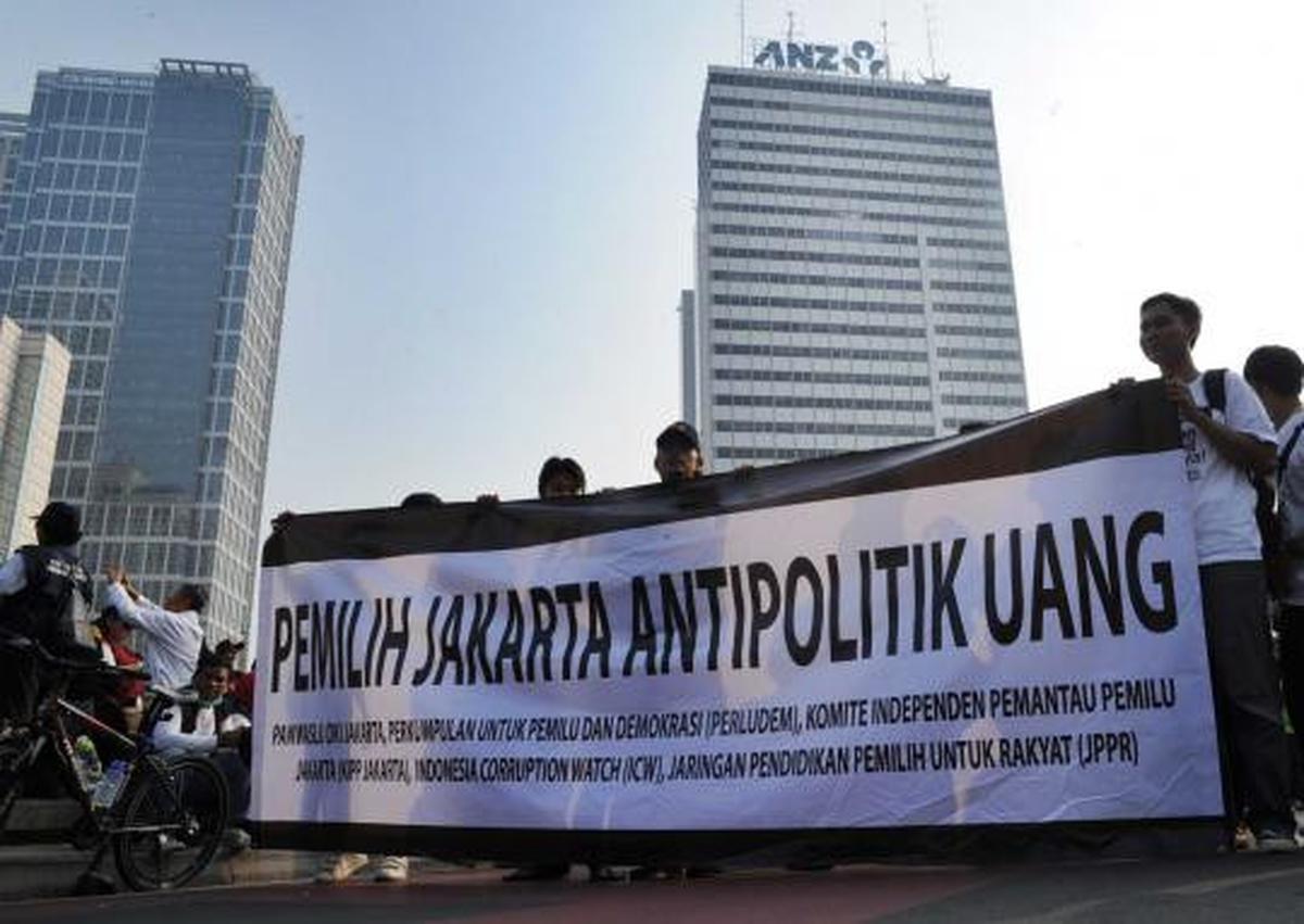 Demo "Stop Politik Uang" jelang Pilgub DKI