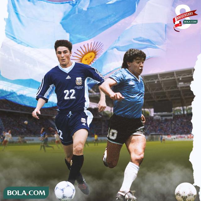 Ilustrasi - Javier Zanetti, Diego Maradona Timnas Argentina