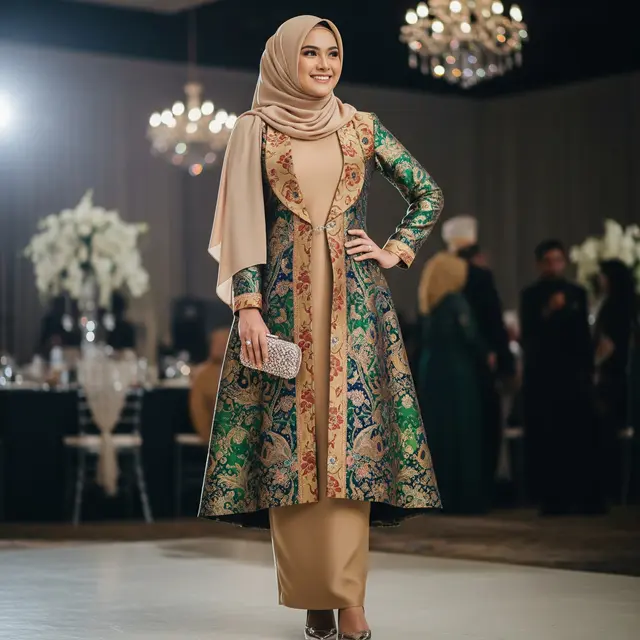 Model Outer Batik Sutra Syar’i