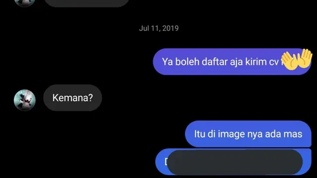 7 Chat Tanya Lowongan Kerja Ini Bikin Elus Dada