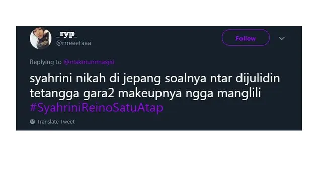 alasan nyeleneh alasan Syahrini menikah di Jepang (@rrreeetaaa)