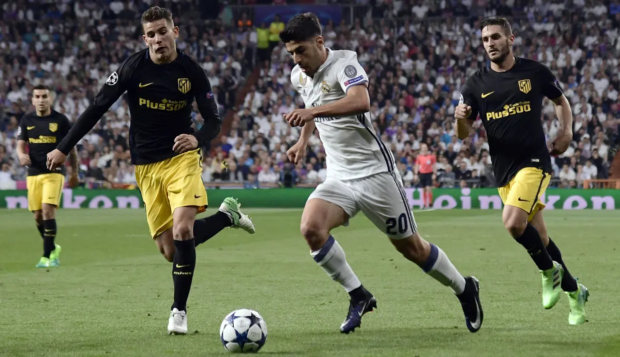 Sebelum bermain untuk skuad utama Real Madrid, Marco Asensio dipinjamkan ke Real Mallorca dan Espanyol. (AFP/Javier Soriano)
