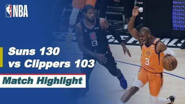 Berita video highlights final NBA wilayah barat antara Los Angeles Clippers melawan Phoenix Suns Kamis, (01/07/21).