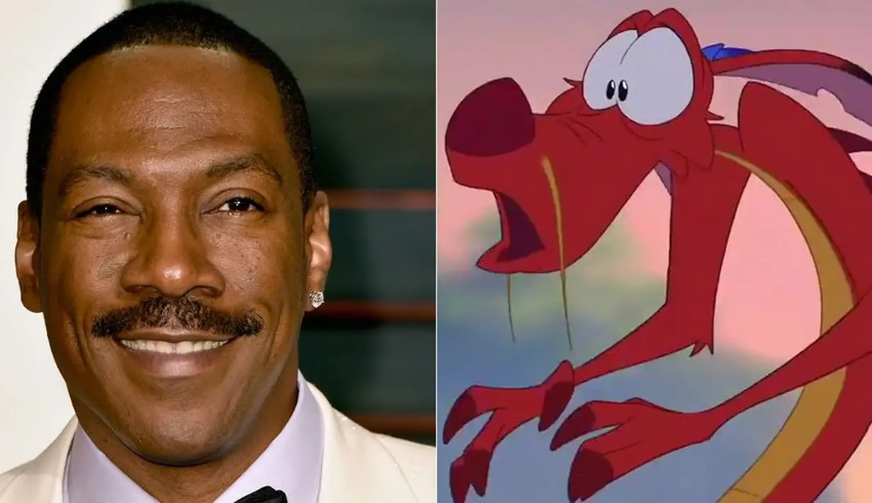 Lalu, tahukah kamu bahwa Eddie Murphie adalah pengisi suara Mushu di Mulan? (Getty/Disney/Cosmopolitan)