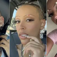 Potret Tampilan Terbaru Doja Cat dengan Rambut Botak dengan Gambar Alis yang Unik