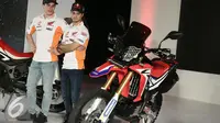 Honda CRF Africa Twin saat di launching di Jakarta, Jumat (3/2). (Liputan6.com/Faizal Fanani)