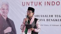 Calon Wakil Presiden Nomor Urut 3, Mahfud MD saat  bersilaturahmi ke Pondok Pesantren (Ponpes) Darussalam Tegal Rejo di Desa Marga Sakti, Kecamatan Padang Jaya, Kabupaten Bengkulu Utara, Provinsi Bengkulu, pada Selasa 6 Februari 2024. (Foto: Tim Media Mahfud MD).