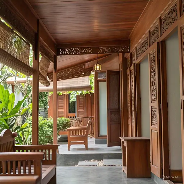 Model Depan Rumah Sederhana Bergaya Joglo Modern