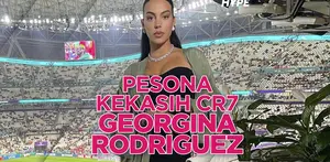 Tak kalah eksis dengan sang kekasih CR&amp;, Georgina Rodriguez menarik perhatian dalamajang Piala Dunia Qatar 2022.