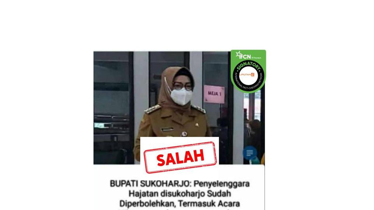 Cek Fakta Bupati Sukoharjo ijinkan hajatan
