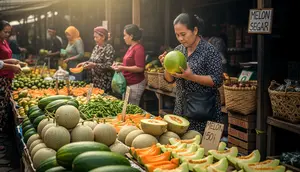 Cara Memilih Melon Manis dan Matang di Pasar, Perhatikan 7 Tanda Ini Sebelum Membeli