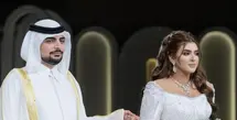 Princess Dubai Sheika Mahra memiliki kecantikan yang memikat. Pesonanya begitu memukau tak hanya pada hari pernikahannya. [foto: Instagram/ hhshmahra]