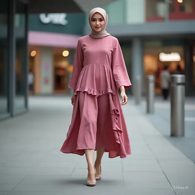 Jubah atau Gamis Wanita 2025. (Liputan6.com/MetaAI)