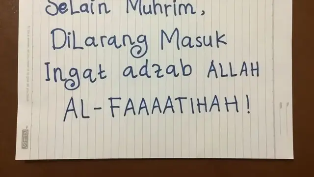 7 Tulisan Peringatan di Pintu Ini Bikin Geleng Geleng