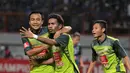 Pemain Bhayangkara United, Ilham Udin Armain merayakan gol ke gawang Persib Bandung pada lanjutan Torabika SC 2016 di Stadion Wibawa Mukti, Cikarang, Rabu (12/10/2016). (Bola.com/Nicklas Hanoatubun)