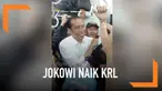 Presiden Jokowi memilih naik KRL dari Stasiun Tanjung Barat ke Stasiun Bogor. Kehadirannya pun membuat geger penumpang lain.