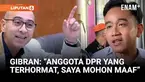 Wapres Gibran Rakabuming Raka tanggapi usulan anggota DPR RI soal gerbong untuk merokok di Kereta. Gibran juga sampaikan permohonan maaf kepada anggota dewan terhormat.