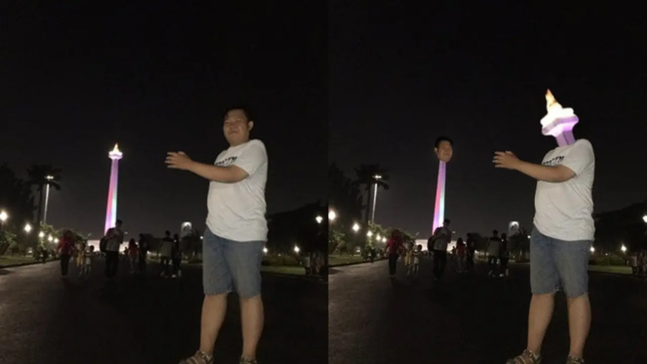 Cowok Ini Minta Fotonya Diedit Pegang Monas, 6 Kreasi Netizen Kocak