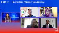 Webinar dengan tema Health Tech Prospect In Indonesia, Rabu (24/11/2021).