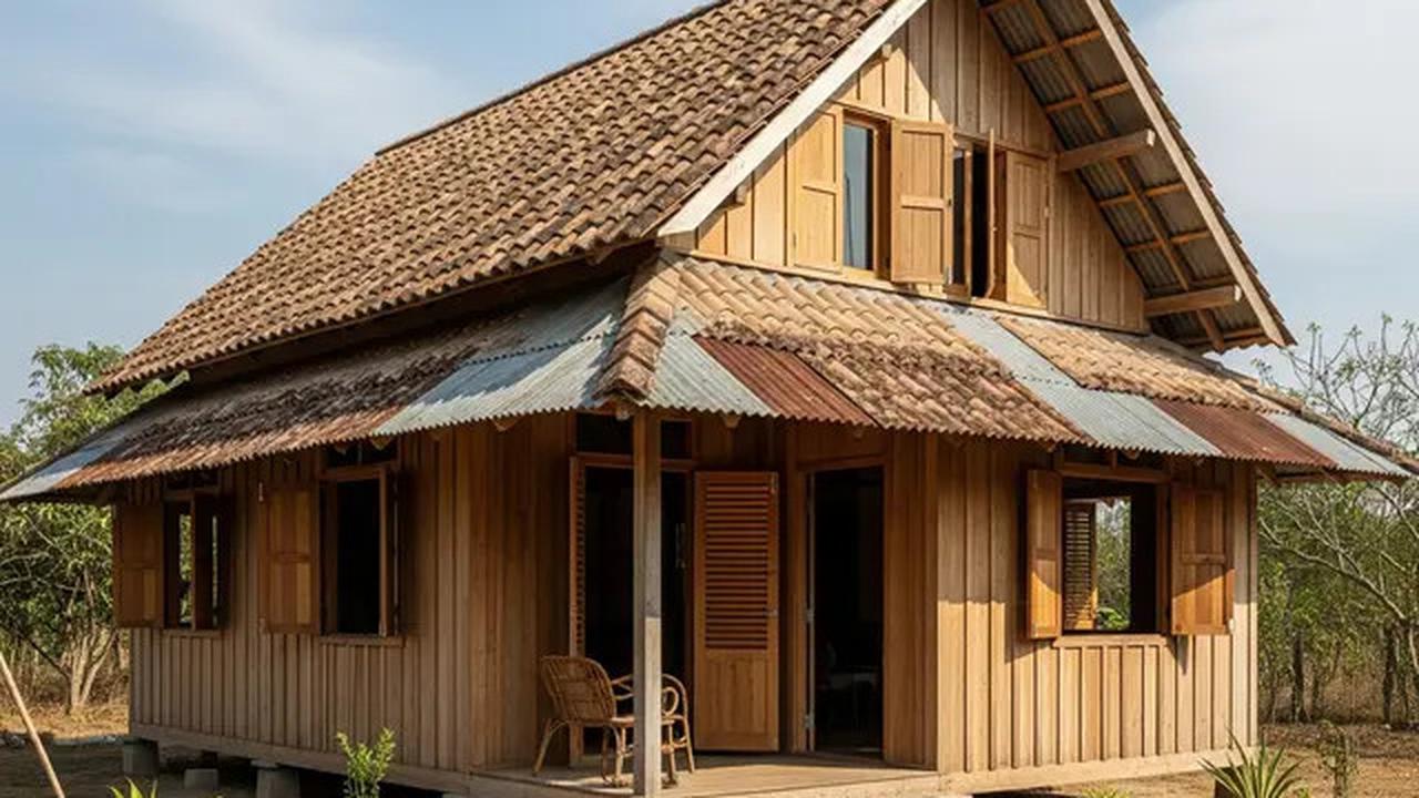 7 Desain Rumah Kayu 4x6 Ala Pedesaan yang Cantik dan Adem Dihuni