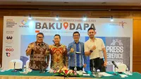 Harry D. Nugraha, Ilyas M. Balillah, Ir. Mulkan Kamaludin, Teuku Zacky, dalam acara konferensi pers IPOS 8 "BAKUDAPA" di The Sultan Hotel & Residence, Jakarta Pusat, Kamis (2/3/2023). (Dok. Konferensi Pers IPOS/Nurlela Sari)