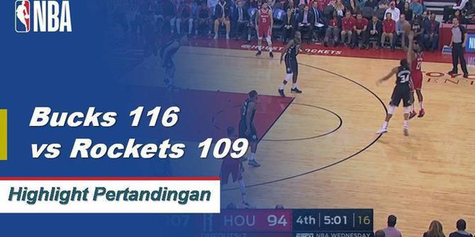 Cuplikan Pertandingan NBA : Bucks 116 VS Rockets 109