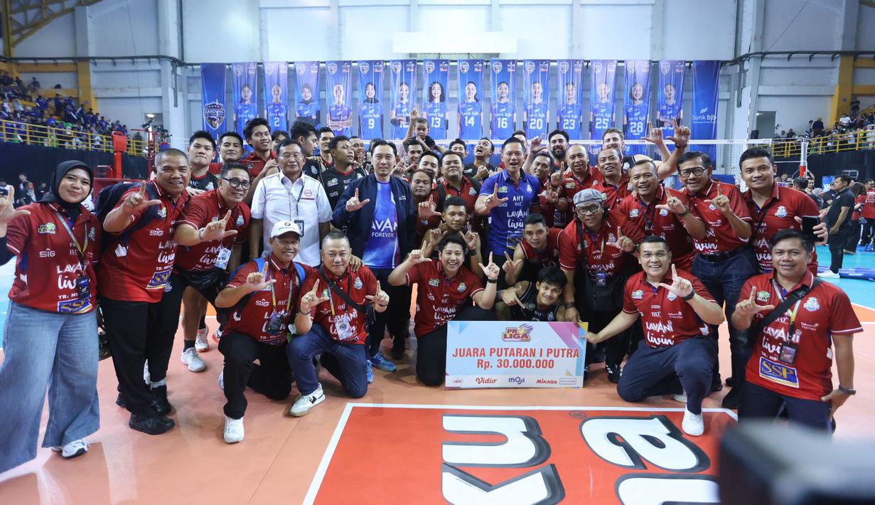 Jakarta LavAni Livin' Transmedia sukses menjuarai putaran pertama Proliga 2026. (Dok. PBVSI)