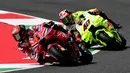 Francesco Bagnaia menyudahi sesi Practice MotoGP Italia 2024 dengan catatan waktu satu menit 44.938 detik. (Marco BERTORELLO/AFP)