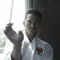 Ahmad Zigi Zaresta, salah satu atlet karate andalan Indonesia di SEA Games 2017 yang berlangsung di Malaysia (Bola.com/Reza Bachtiar)