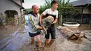 Sekitar 5.000 rumah di wilayah Galati terdampak banjir besar. (Daniel MIHAILESCU/AFP)