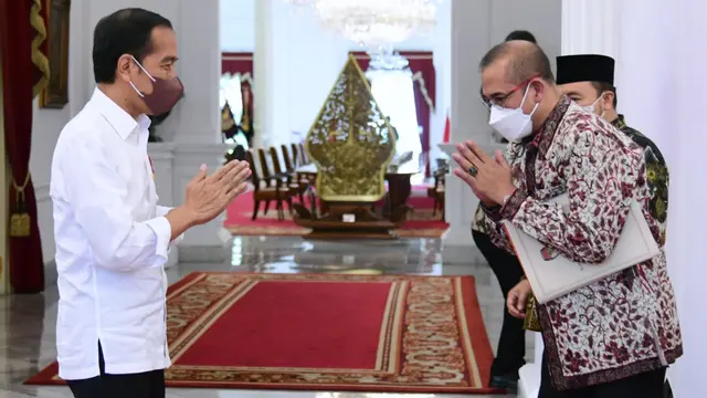 Presiden bertemu dengan para Komisioner KPU Pusat di Istana Kepresiden Jakarta. (Dok: Setpres)