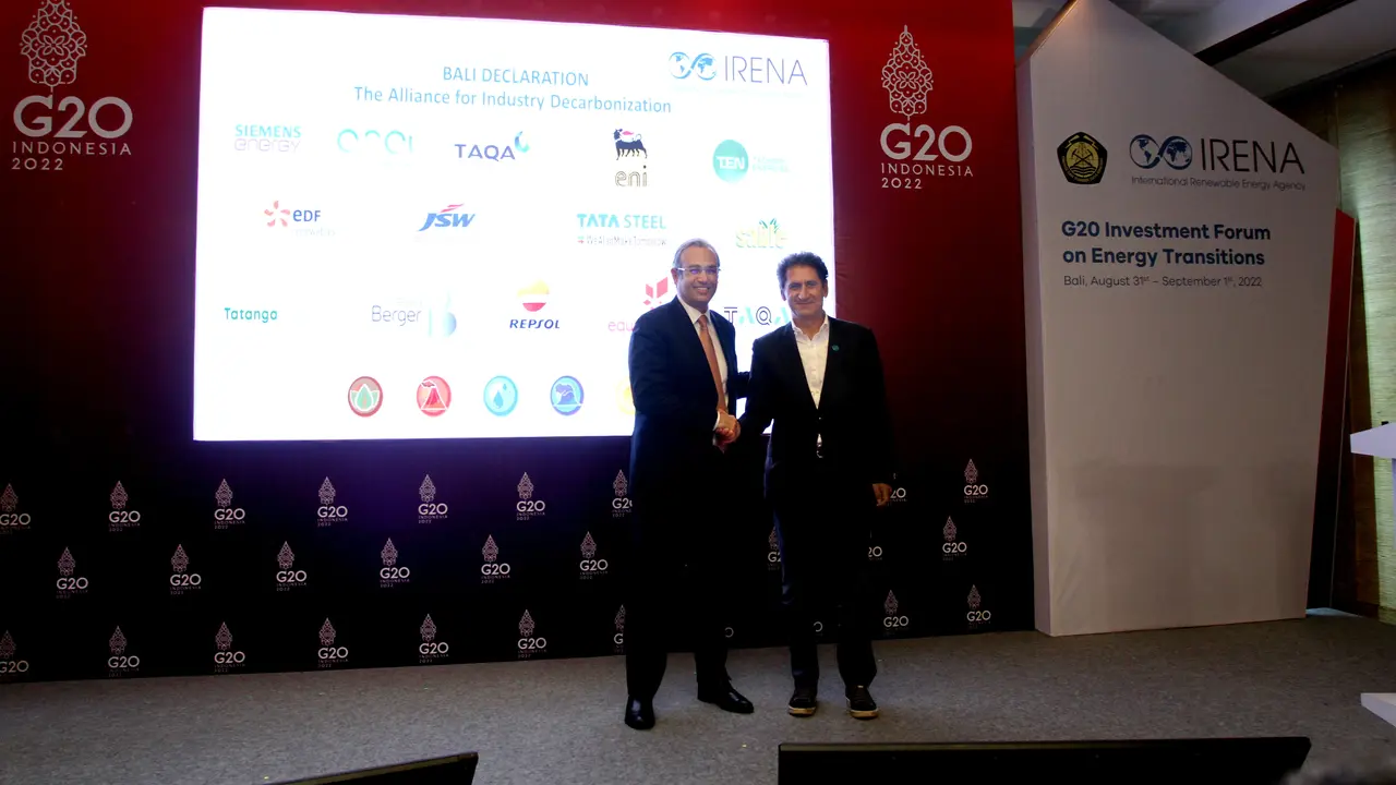 IRENA dan Para Pemimpin Industri Umumkan Aliansi untuk Dekarbonisasi Industri.