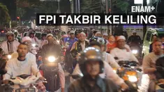 Ribuan massa FPI gelar takbir keliling di Jakarta, dengan dikawal petugas kepolisian